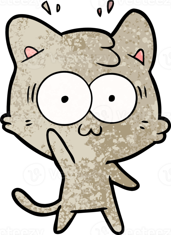cartoon surprised cat png