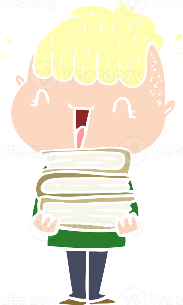 flat color style cartoon happy boy surprised png
