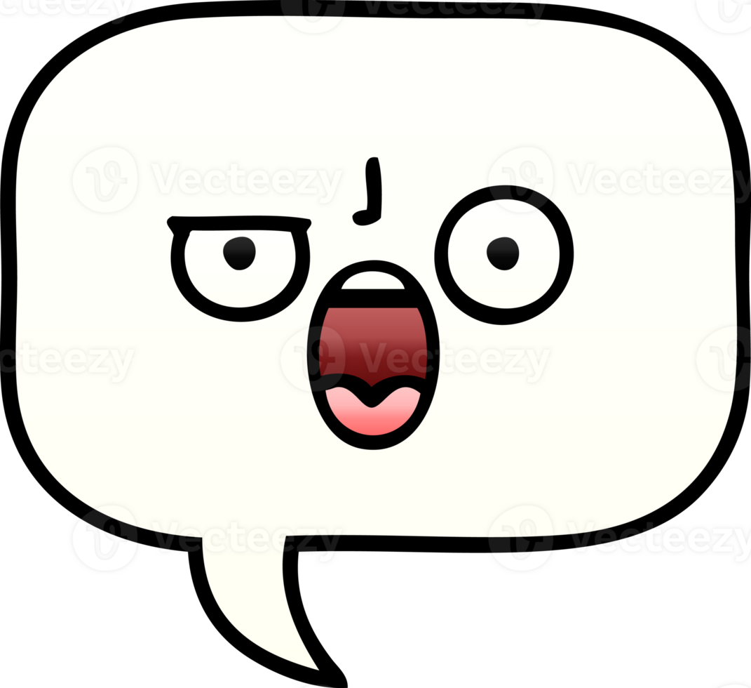 gradient shaded cartoon of a speech bubble png