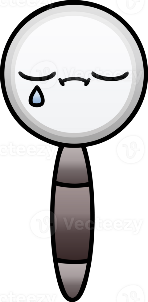 gradient shaded cartoon of a magnifying glass png