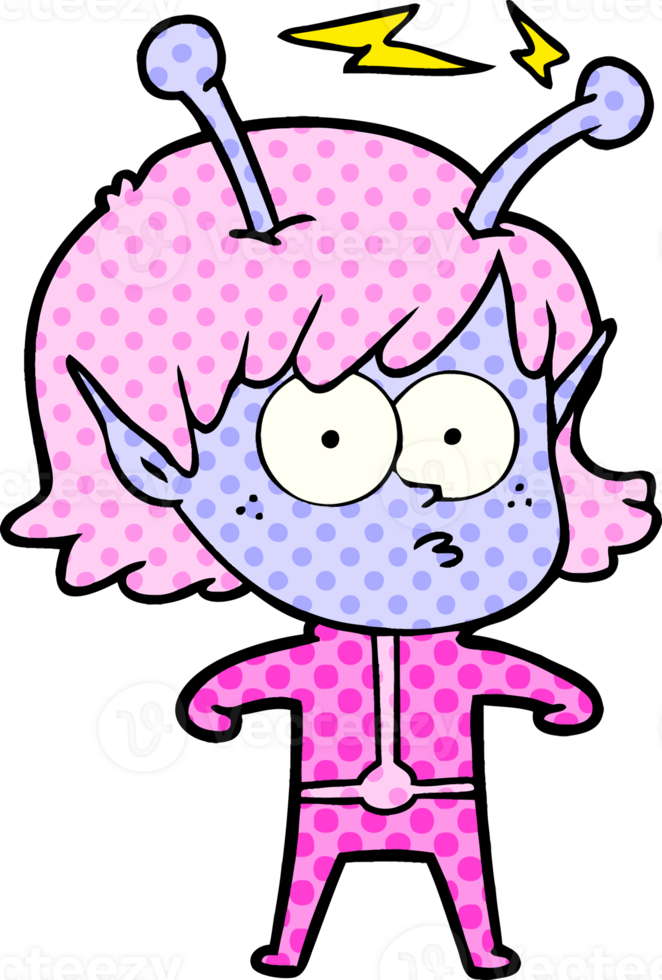 cartoon alien girl png