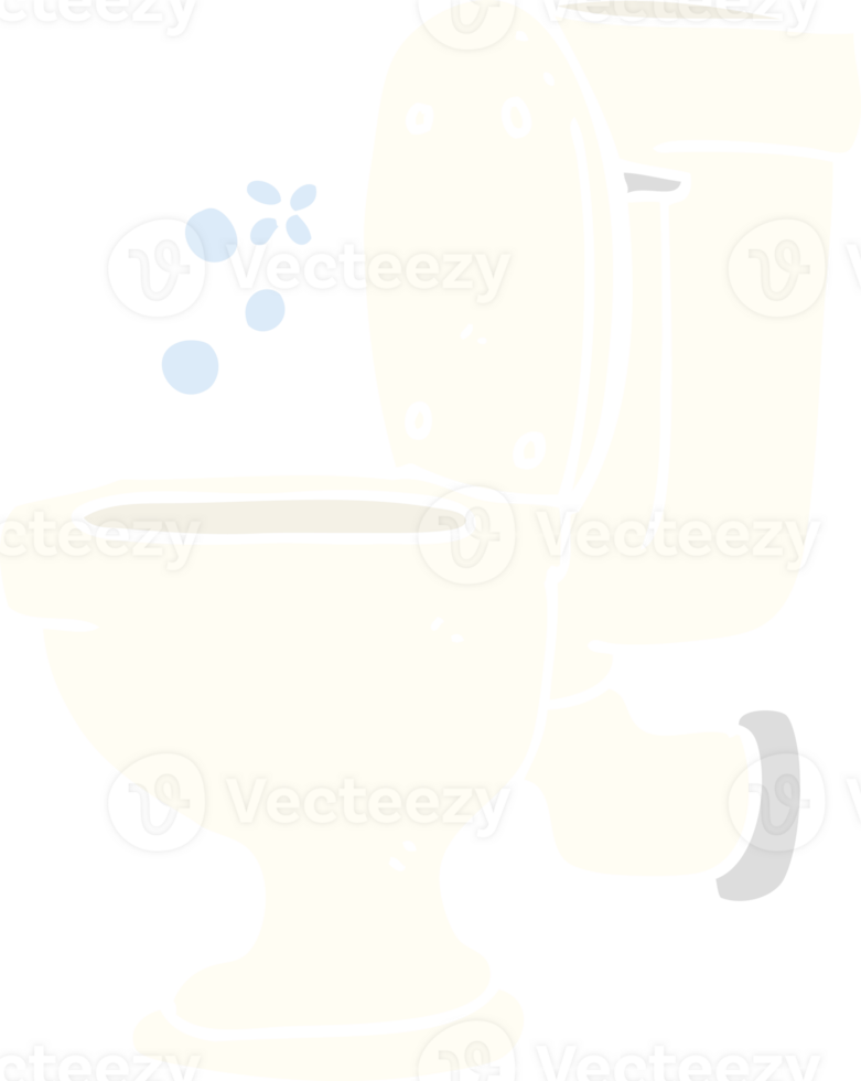 flat color illustration of toilet png