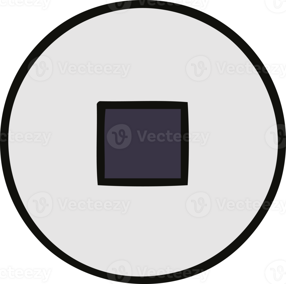 cute cartoon of a stop button png
