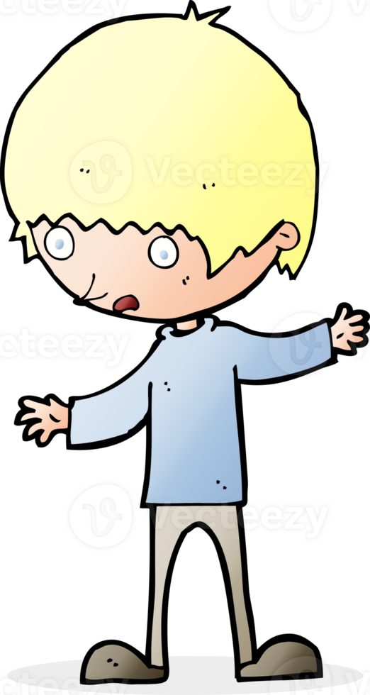 cartoon boy with outstretched arms png