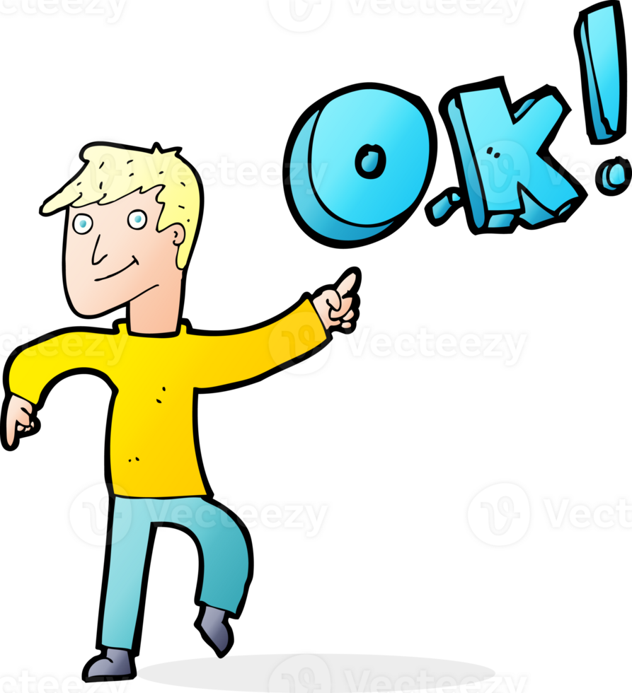 cartoon man thinking OK png