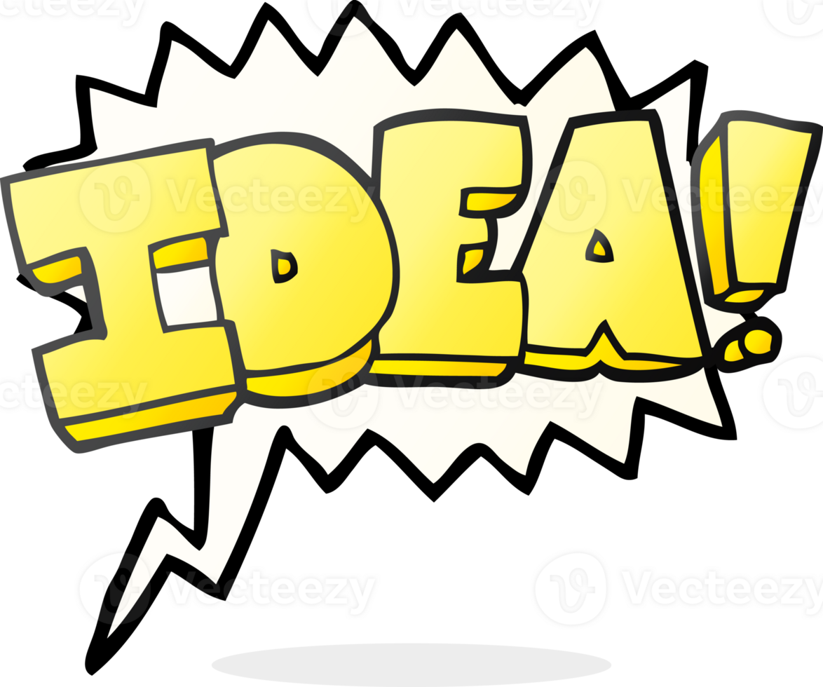 hand drawn speech bubble cartoon idea symbol png