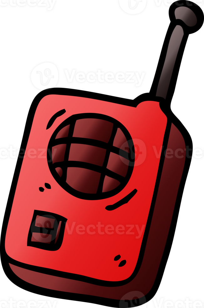 cartoon doodle walkie talkie png
