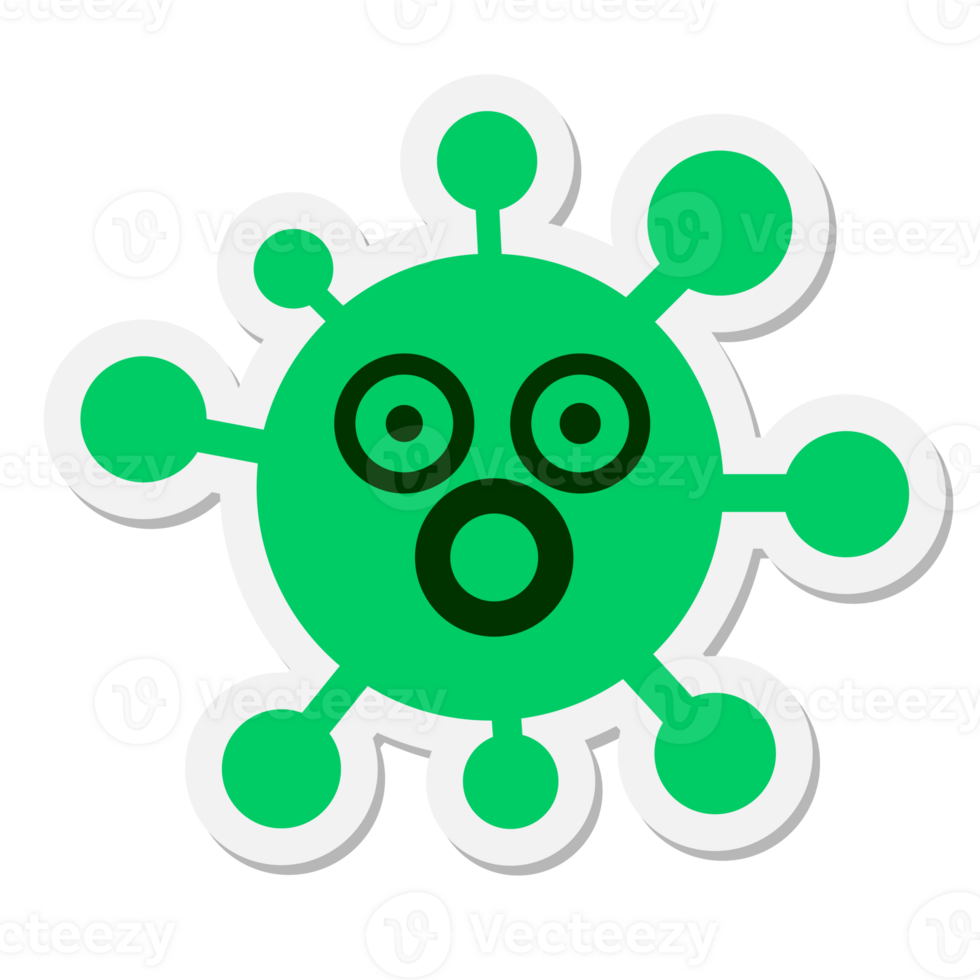 shocked virus sticker png
