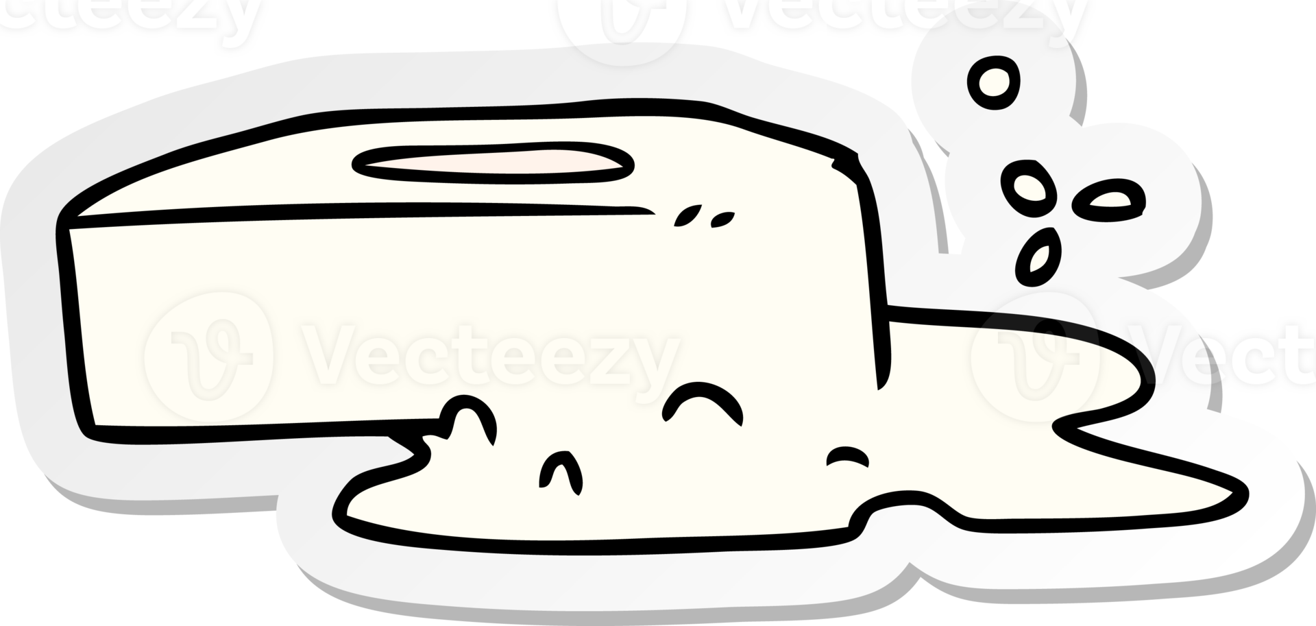 hand drawn sticker cartoon doodle of a bubbled soap png