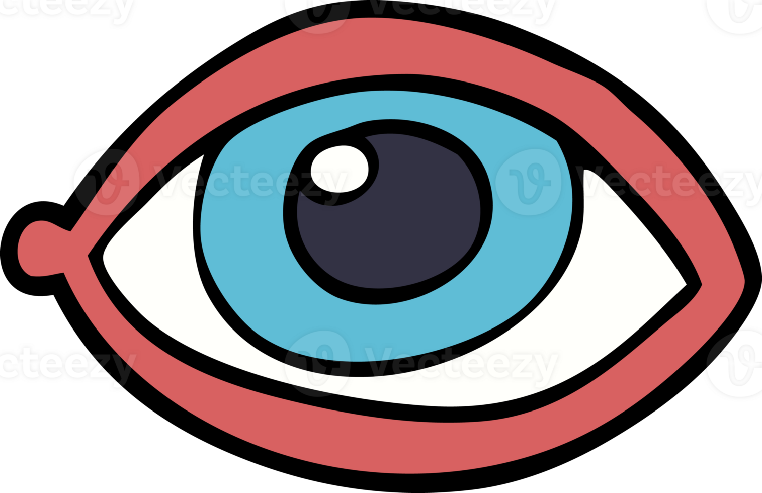 cartoon doodle eye staring png