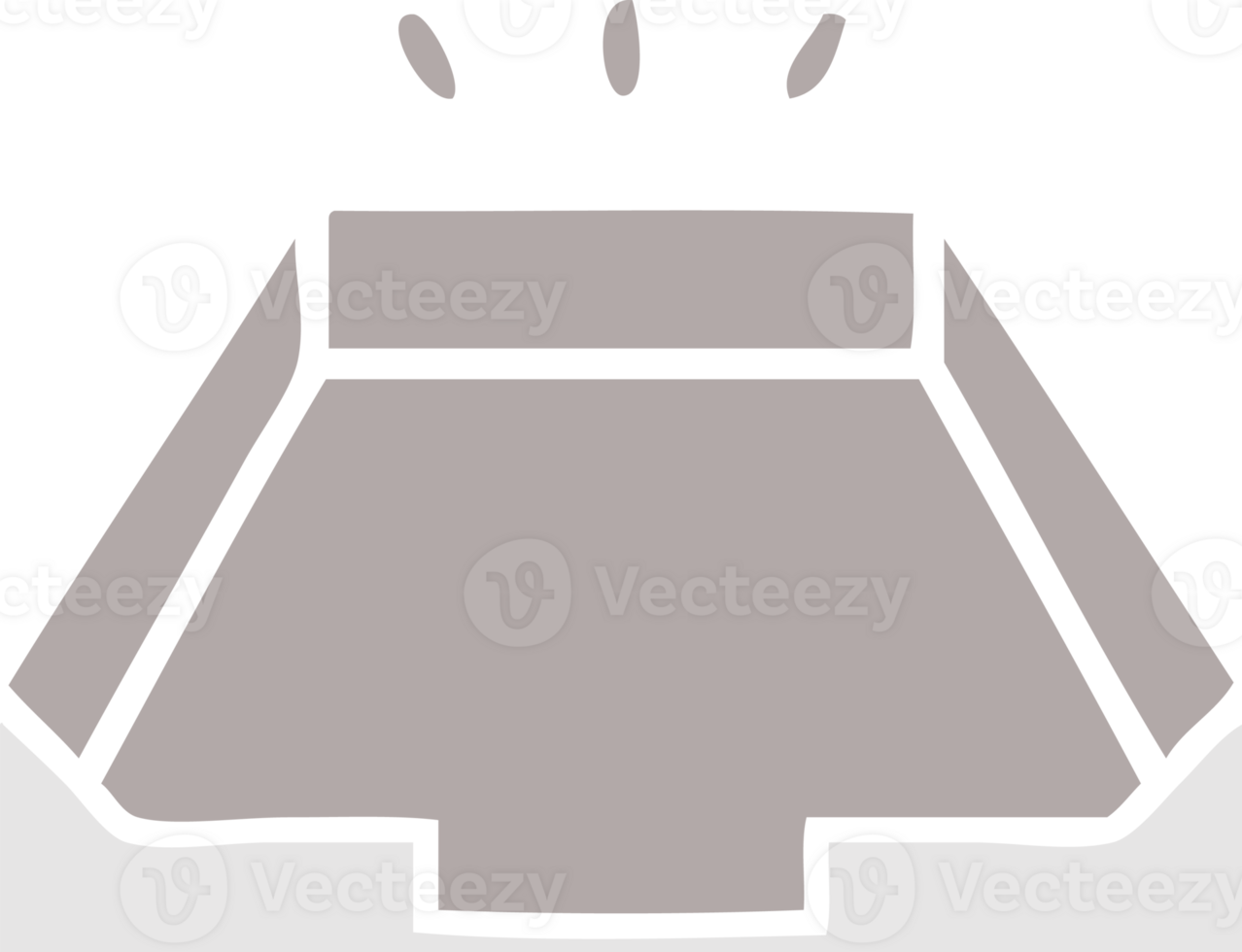 flat color retro cartoon of a in box png