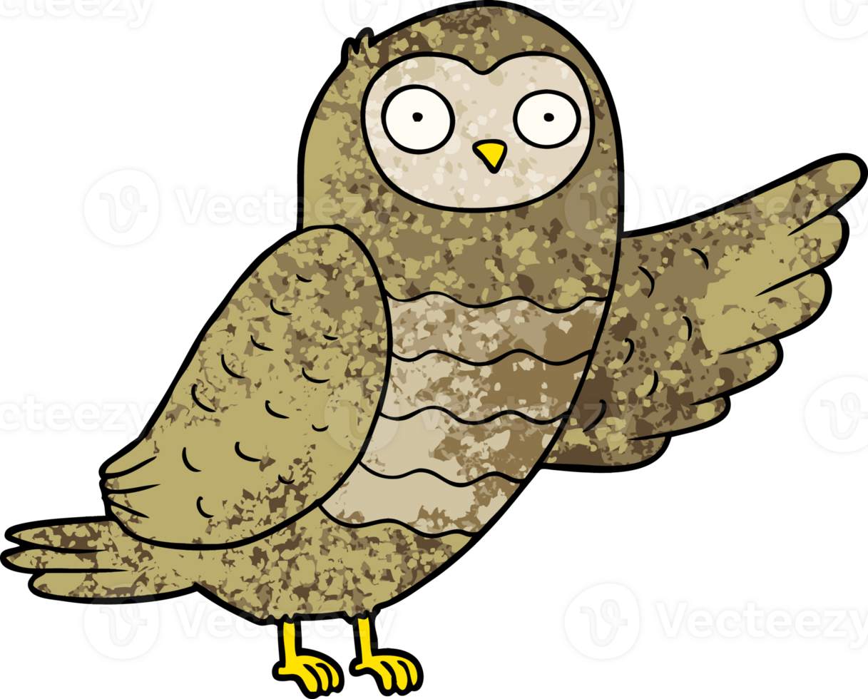cartoon owl pointing png