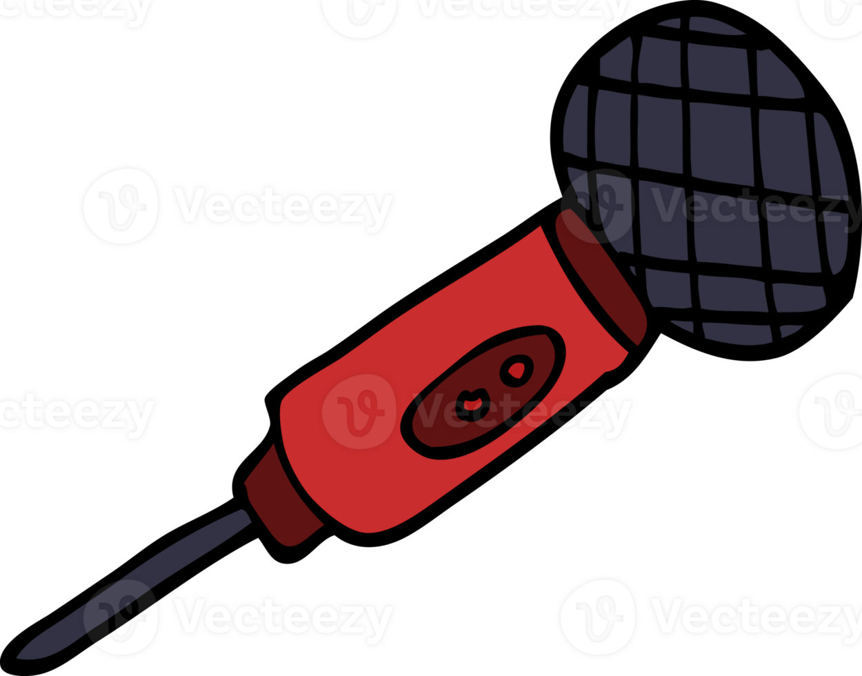 cartoon doodle microphone png