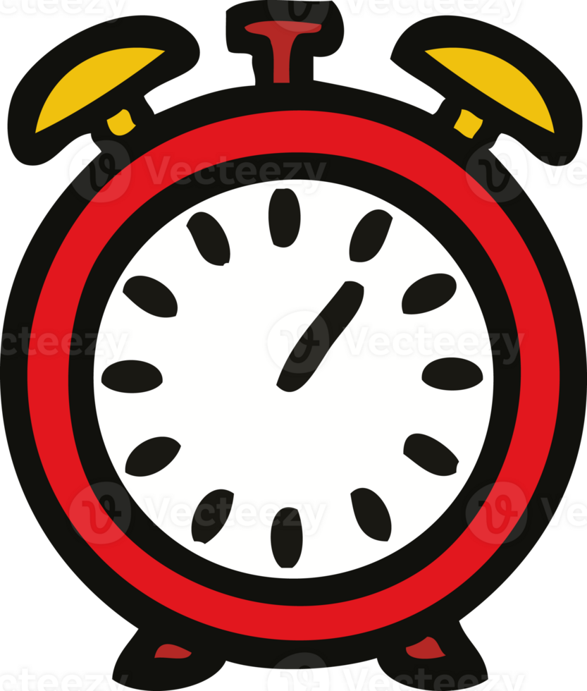 cute cartoon of a alarm clock png