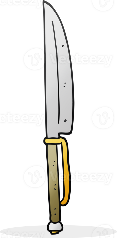 hand drawn cartoon knife png