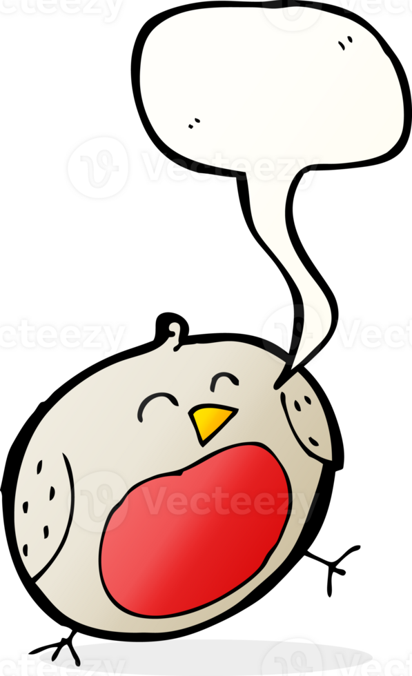 cartoon robin with speech bubble png