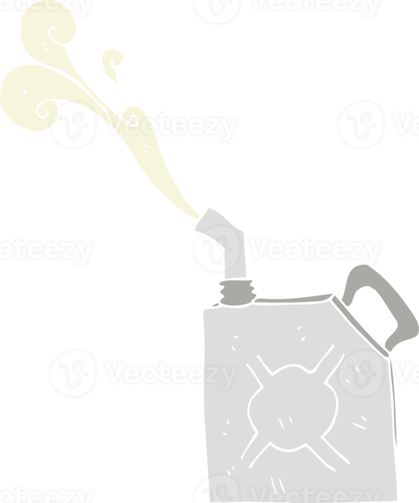flat color illustration of fuel can png
