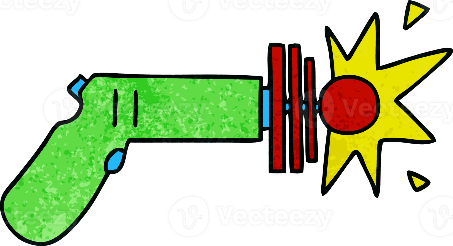 hand dragen knäppa tecknad serie laser pistol png