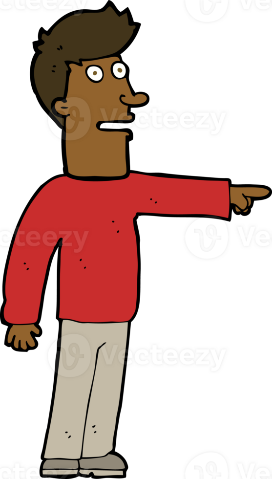 cartoon man pointing png