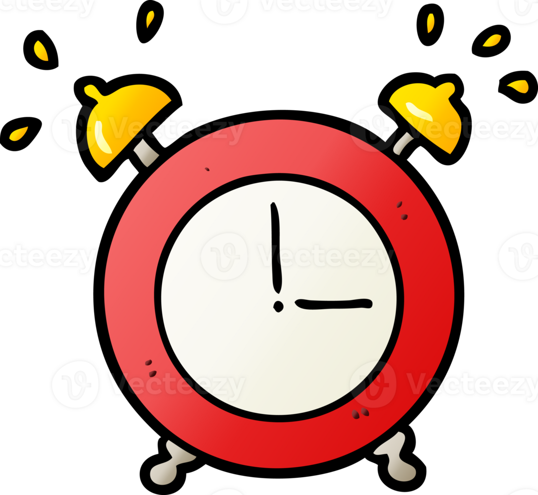 cartoon ringing alarm clock png
