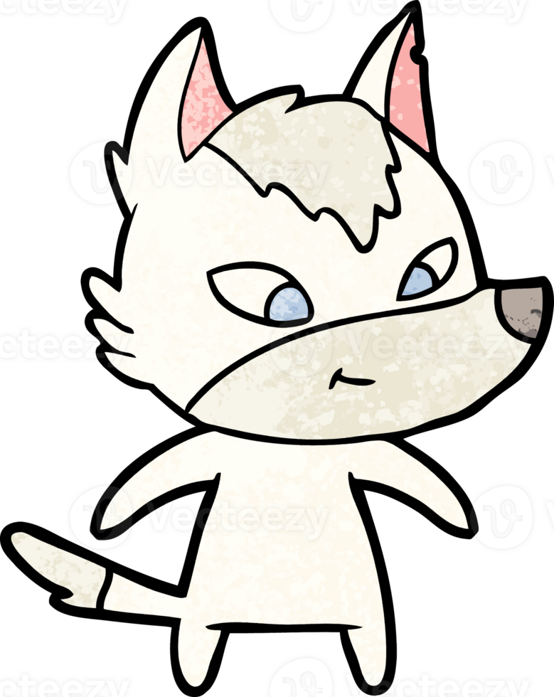 friendly cartoon wolf png