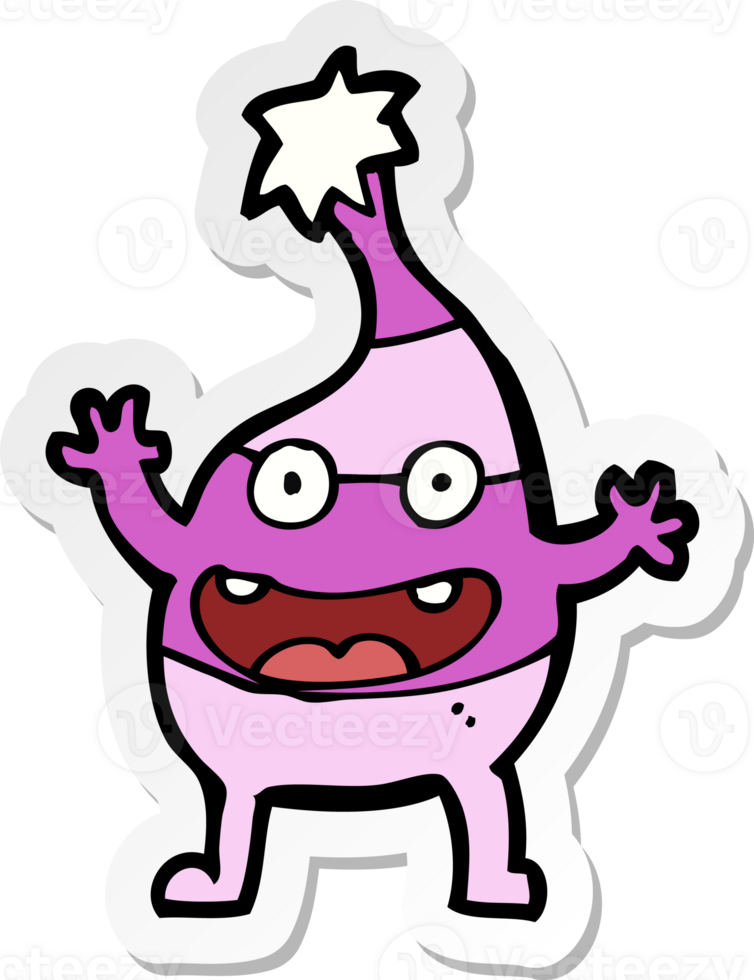 sticker of a cartoon funny creature png