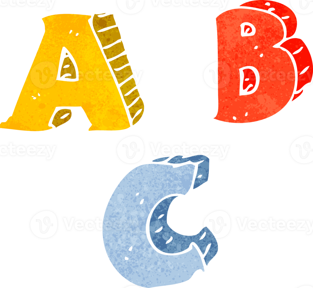 cartoon ABC letters png