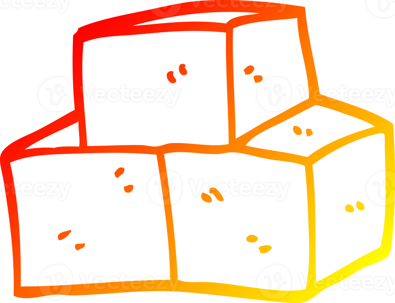 warm gradient line drawing of a cartoon breeze blocks png