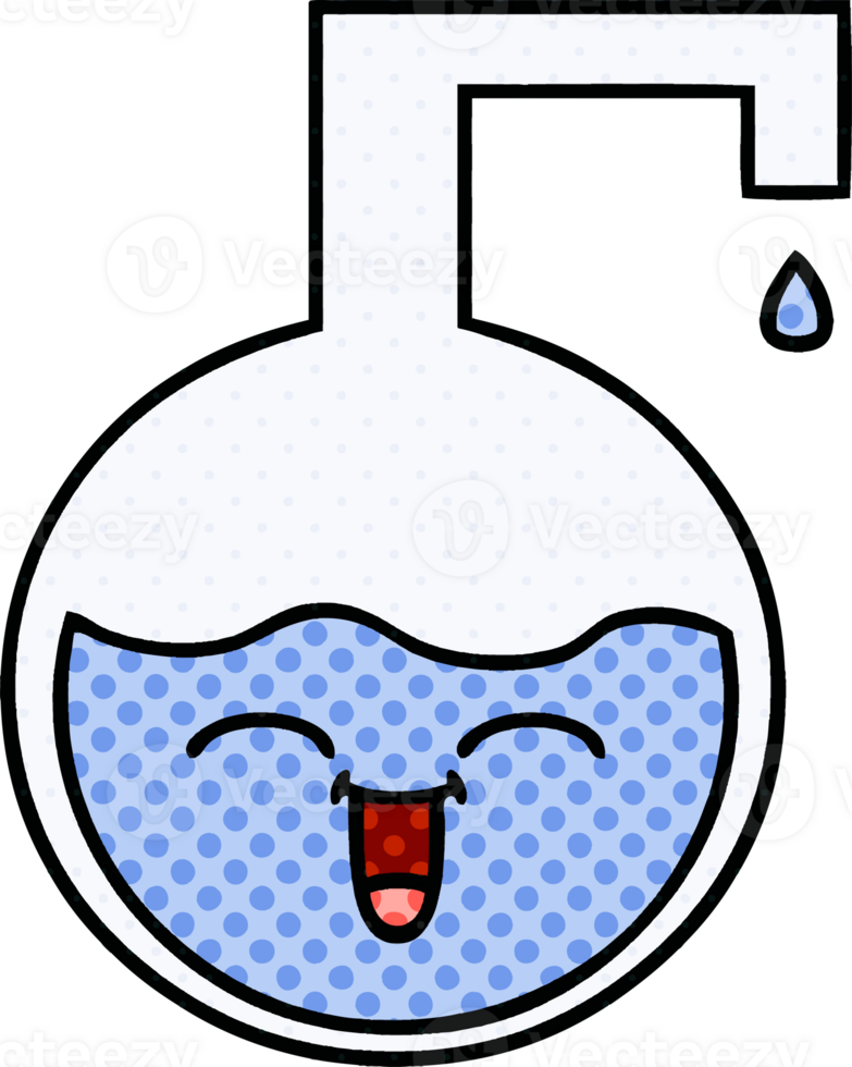 comic book style cartoon of a science experiment png