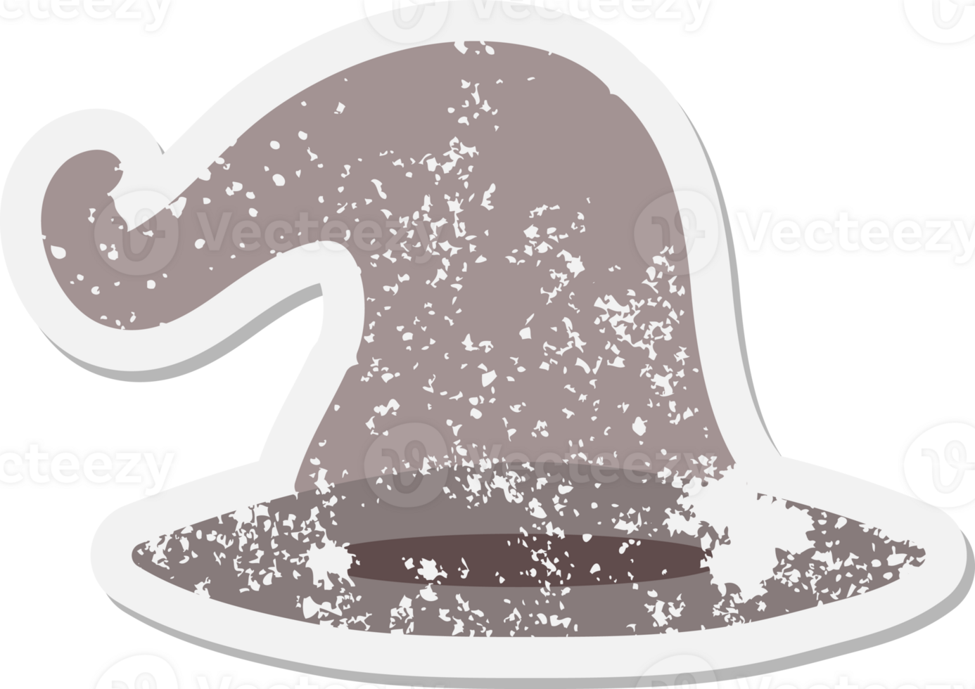 old wizard hat grunge sticker png