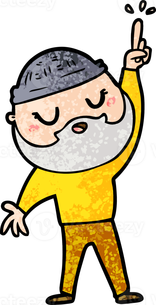 cartoon man with beard png