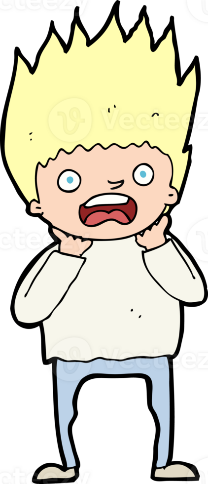 cartoon man panicking png