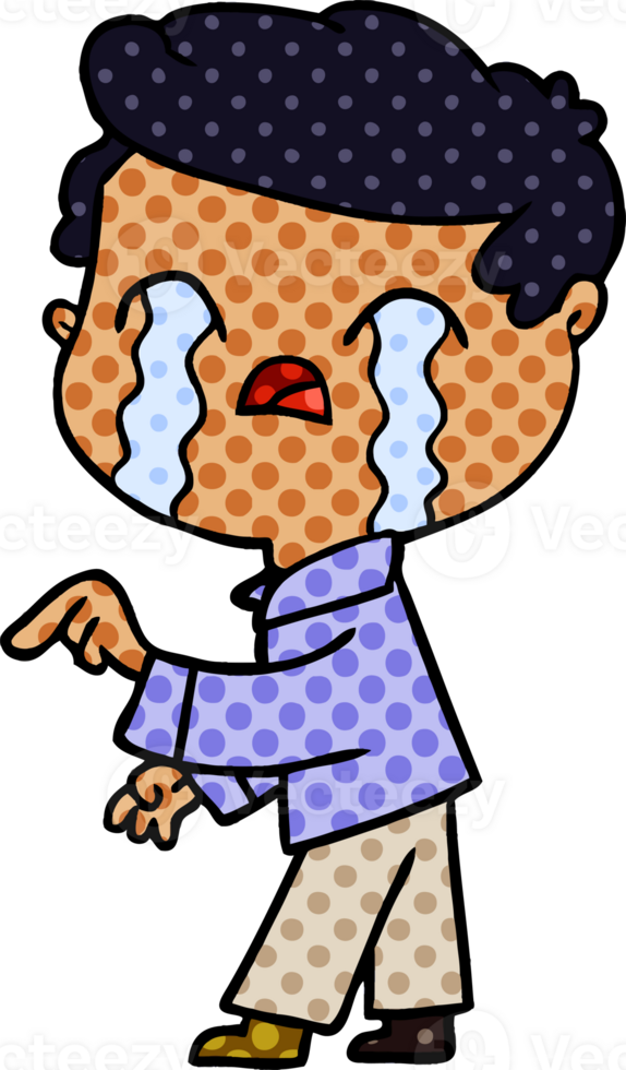 cartoon man crying png