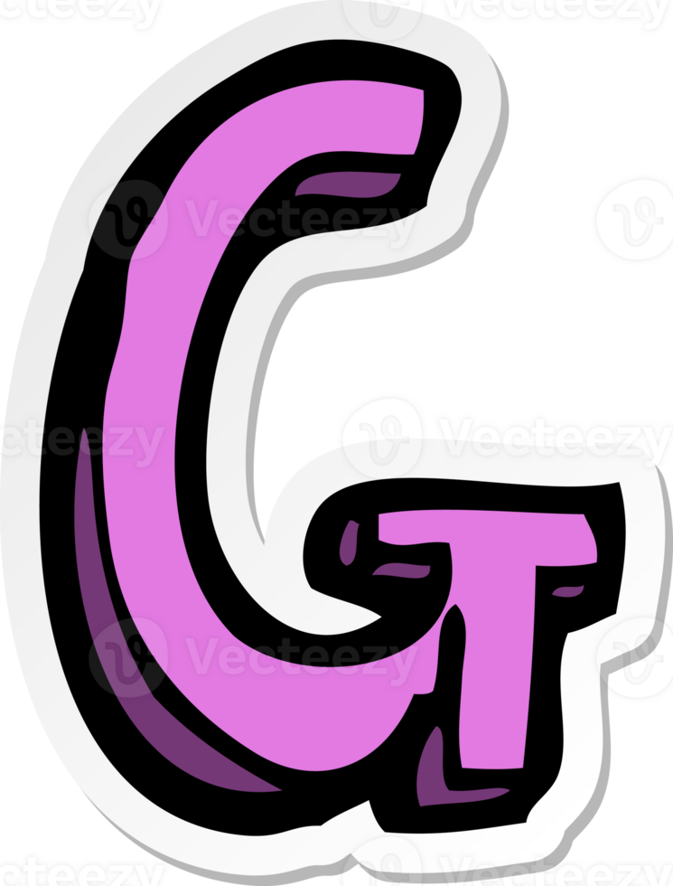 sticker of a cartoon letter png