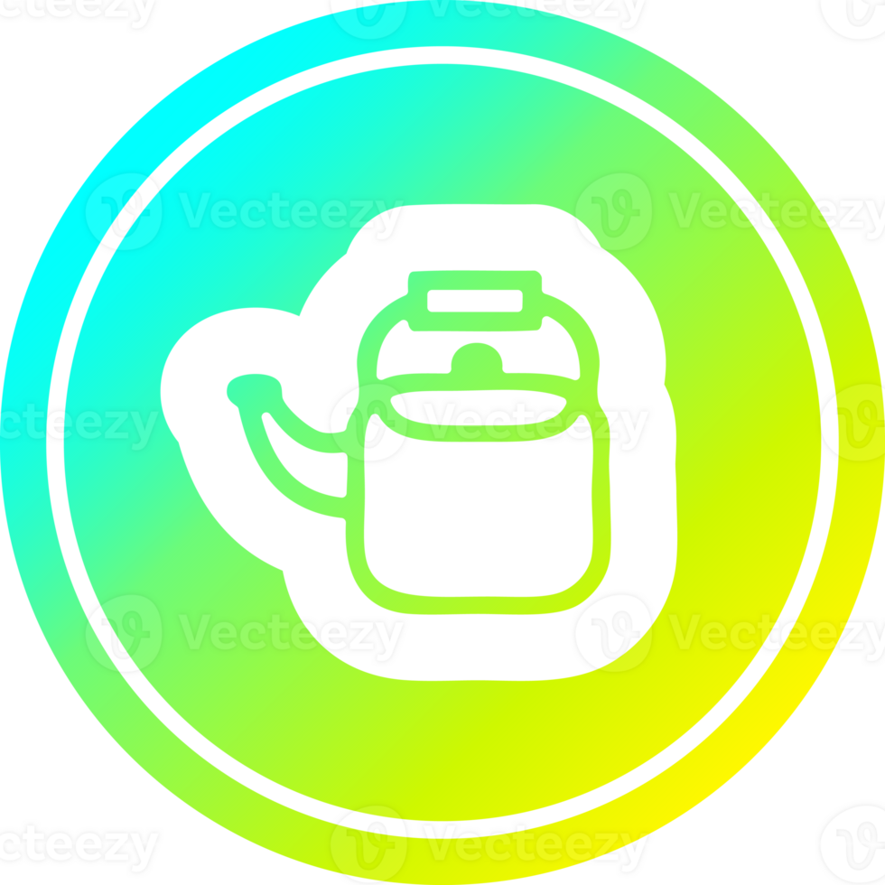 kitchen kettle circular icon with cool gradient finish png
