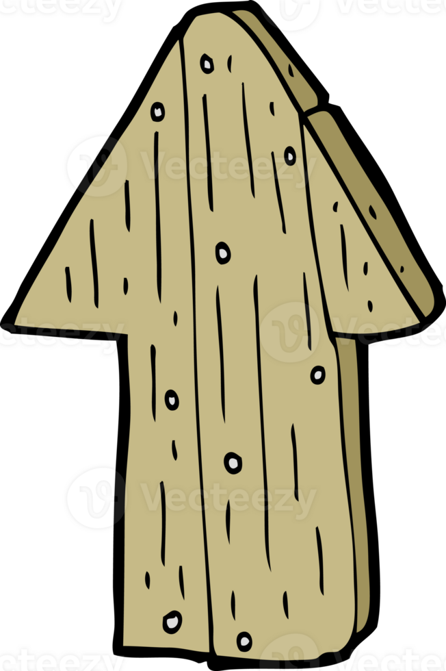 cartoon wooden direction arrow png