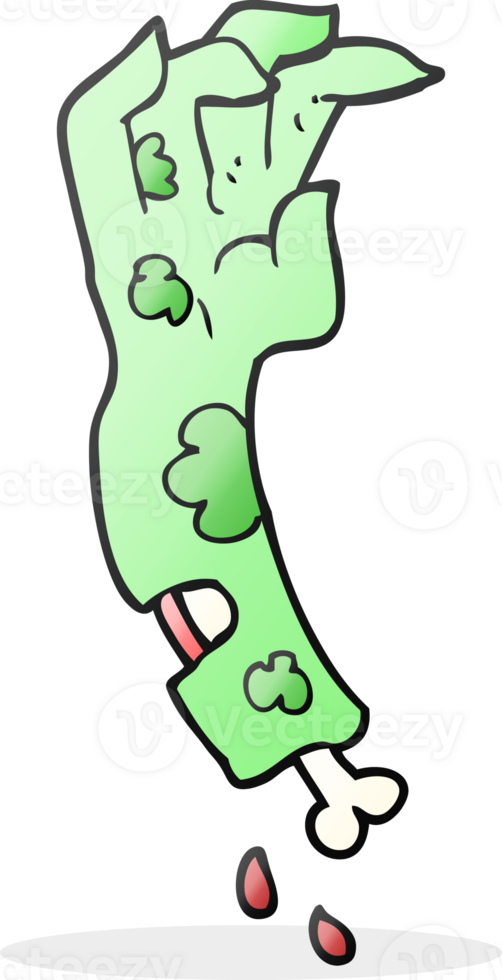 hand drawn cartoon zombie arm png