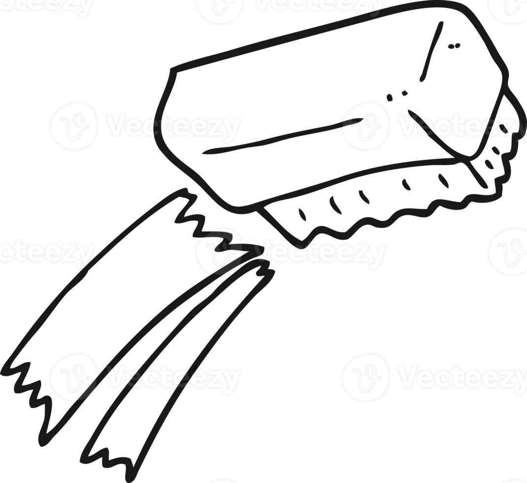 hand drawn black and white cartoon scrubbing brush png