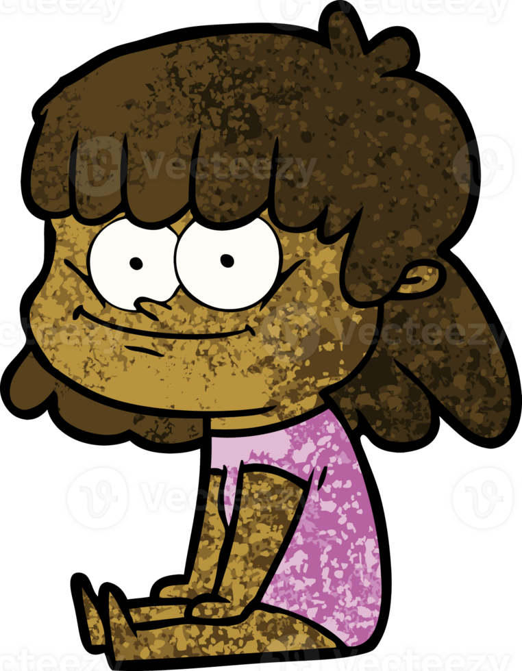 cartoon girl smiling png