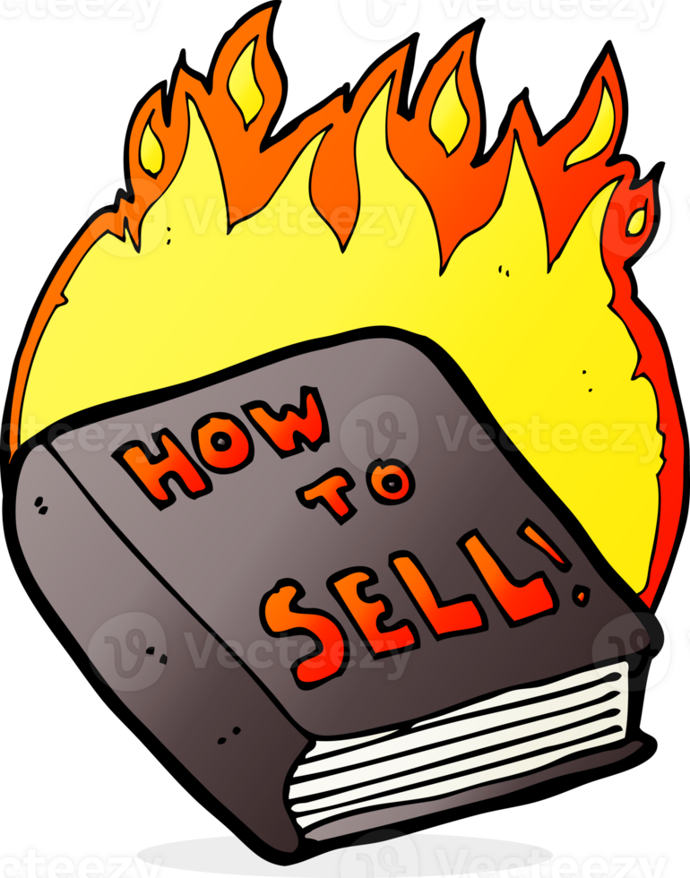 cartoon how to sell book png