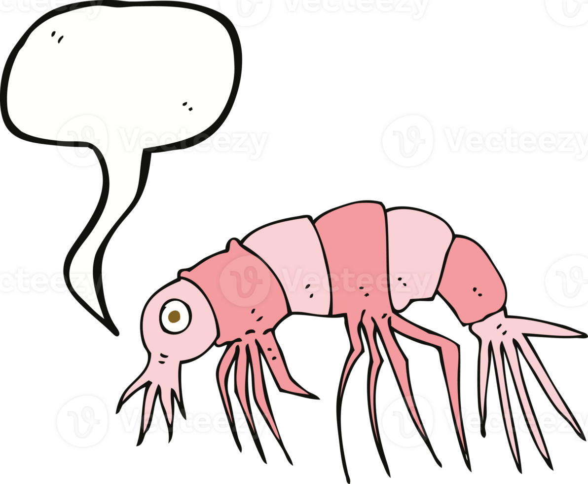 cartoon shrimp with speech bubble png
