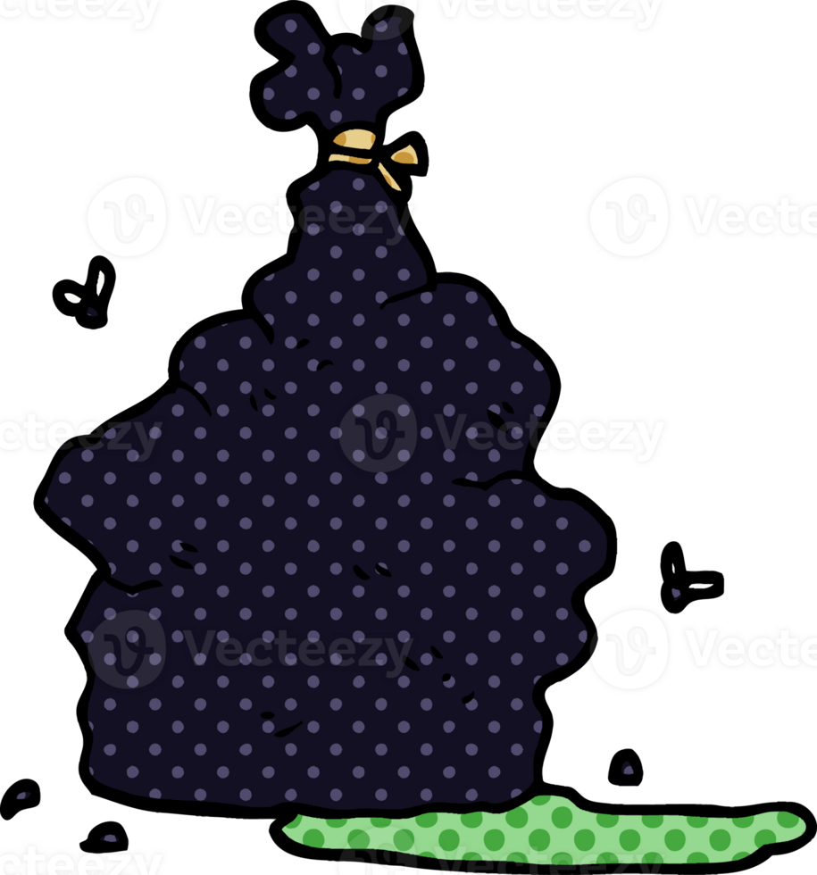 cartoon doodle garbage bag png
