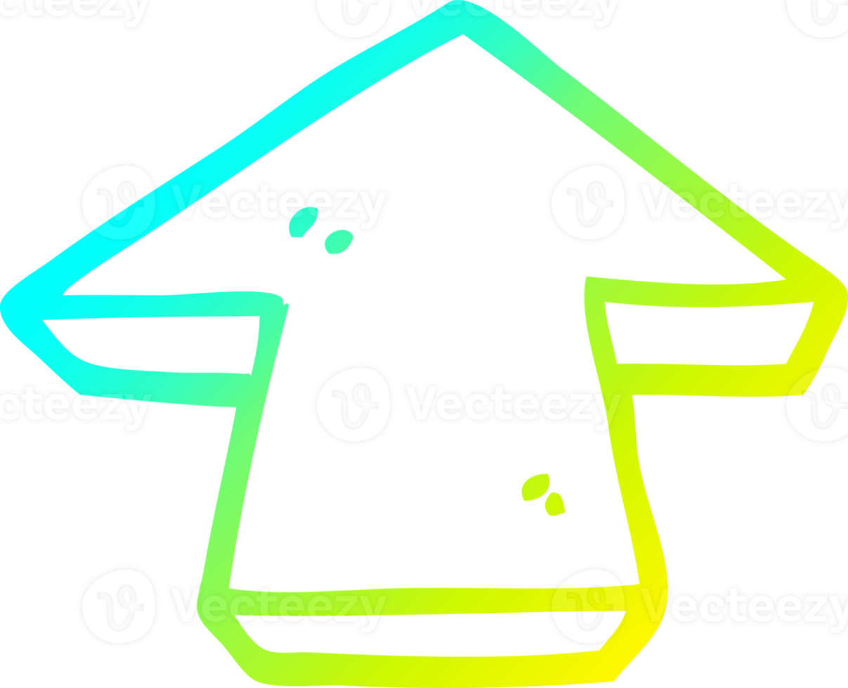 cold gradient line drawing of a cartoon arrow symbol png