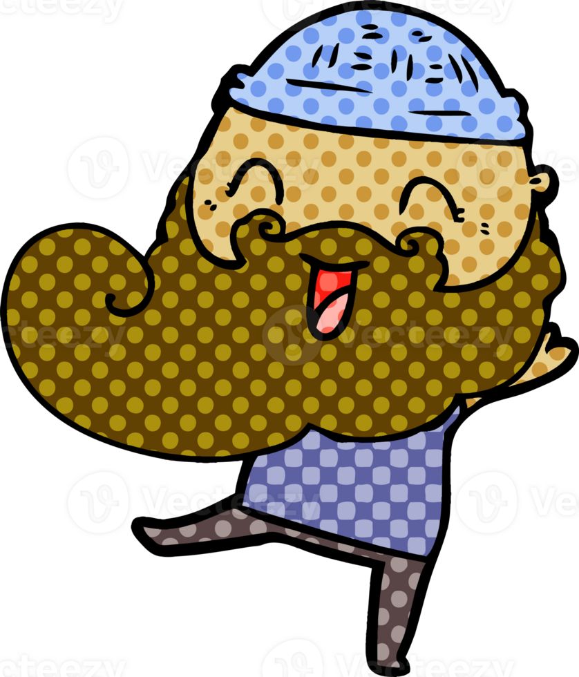 happy bearded man png