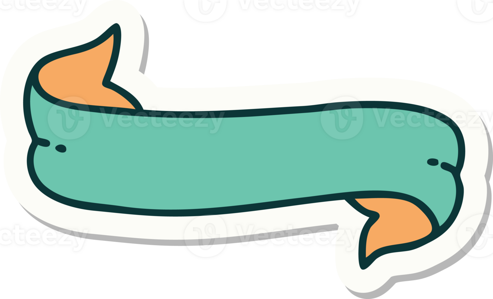 sticker of tattoo in traditional style of a banner png