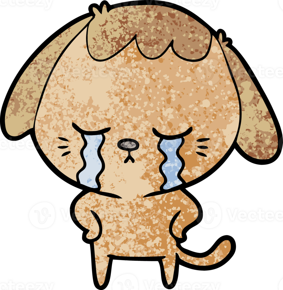 cute puppy crying cartoon png