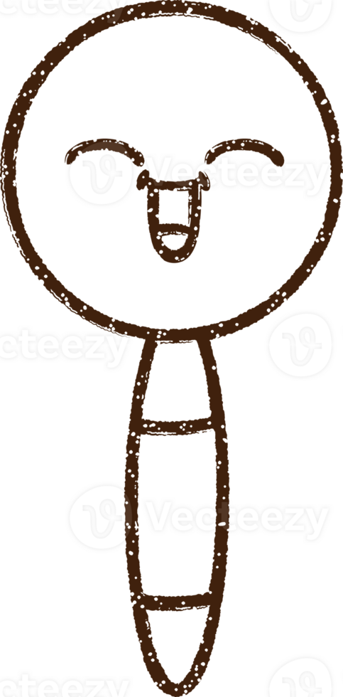 Magnifying Glass Charcoal Drawing png