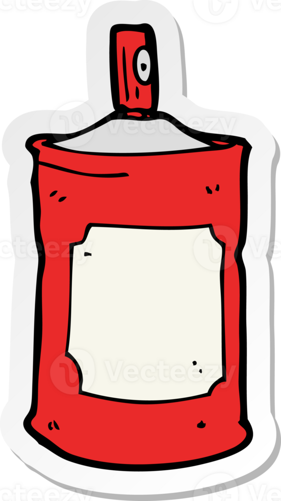 sticker of a cartoon spray can png