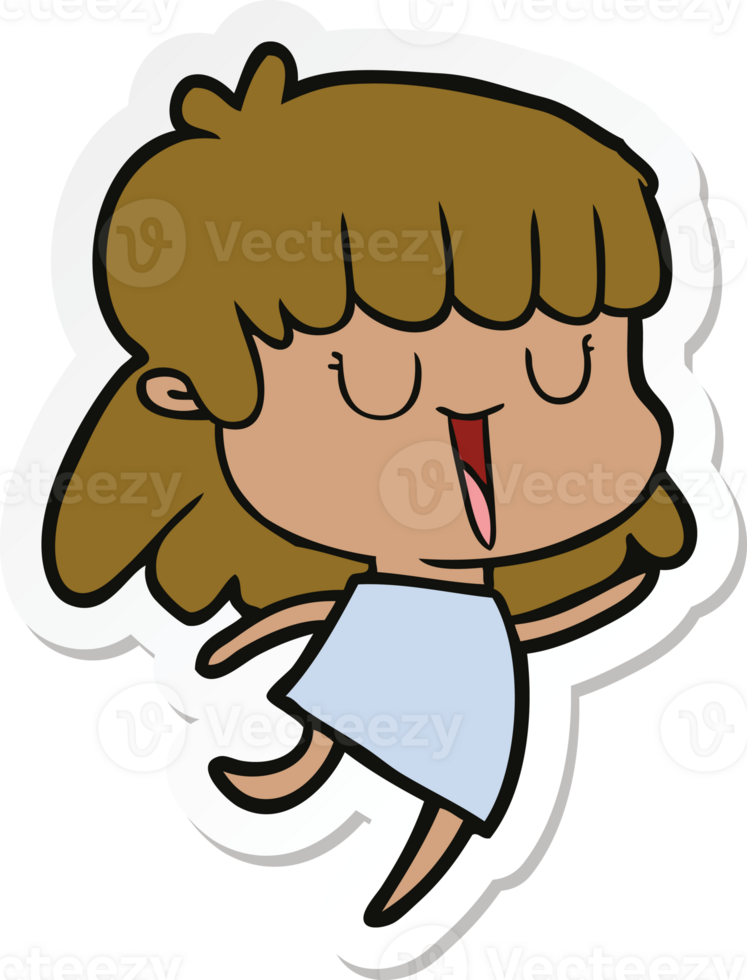 sticker of a cartoon woman png