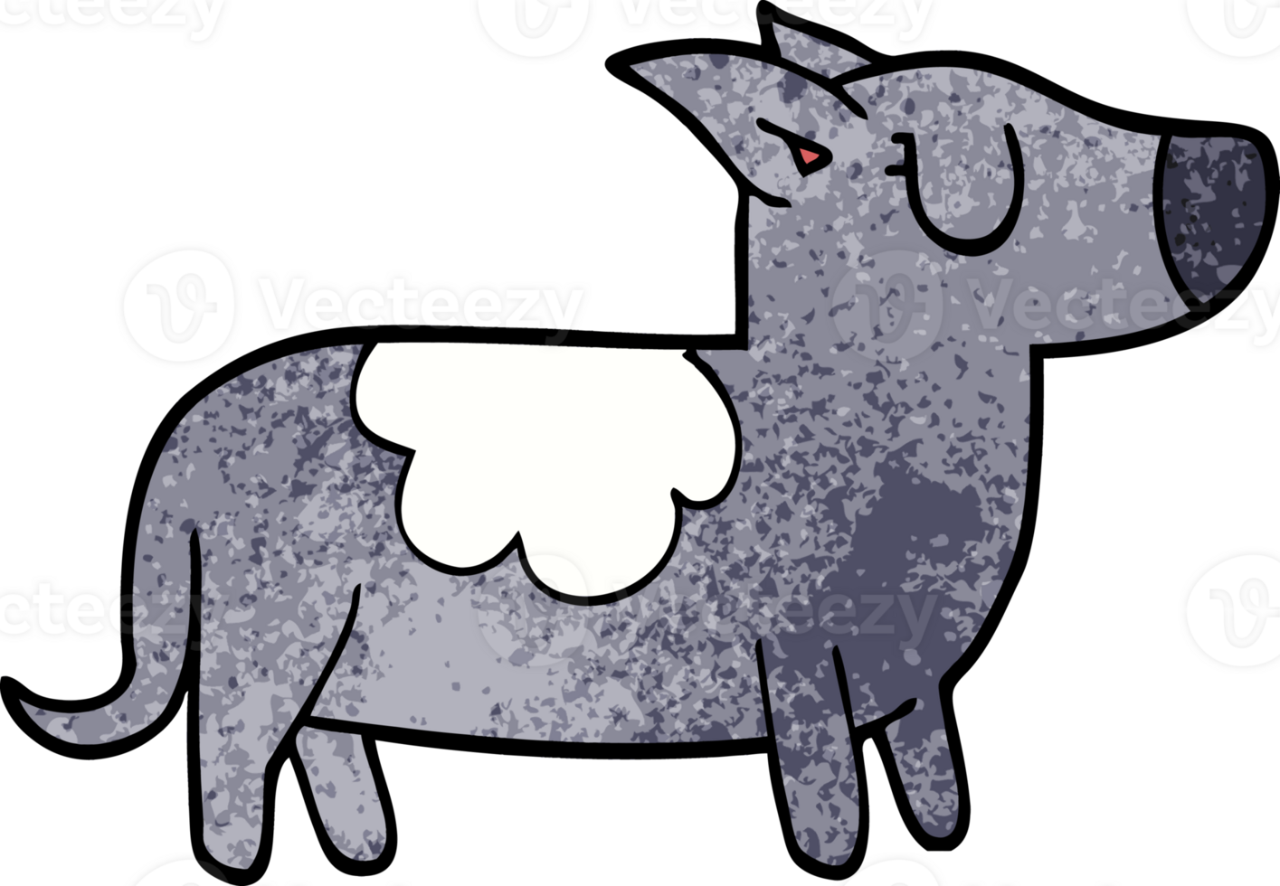cartoon doodle happy dog png
